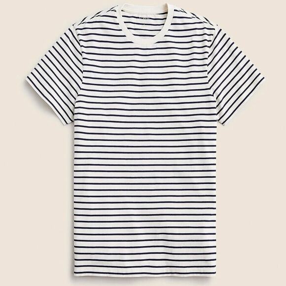 NWOT J. Crew Vintage-Wash Cotton T-Shirt in Stripe Size L - Picture 1 of 5